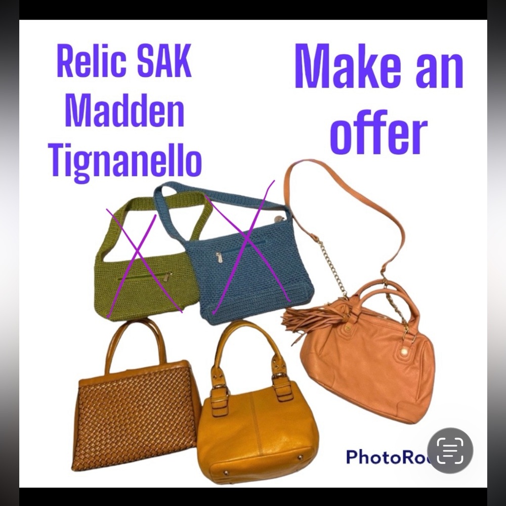 COPY Gold-tone OR Silver-tone Hardware on Lot of Handbags Purse Steve Madden SAK